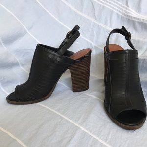 Lucky Brand Block Heel Mules - sz 7